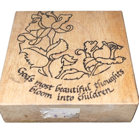 LOVE YOU TO BITS Gods Most Beautiful thoughts bloom into children Rubber Stamps - Picture 2 of 5